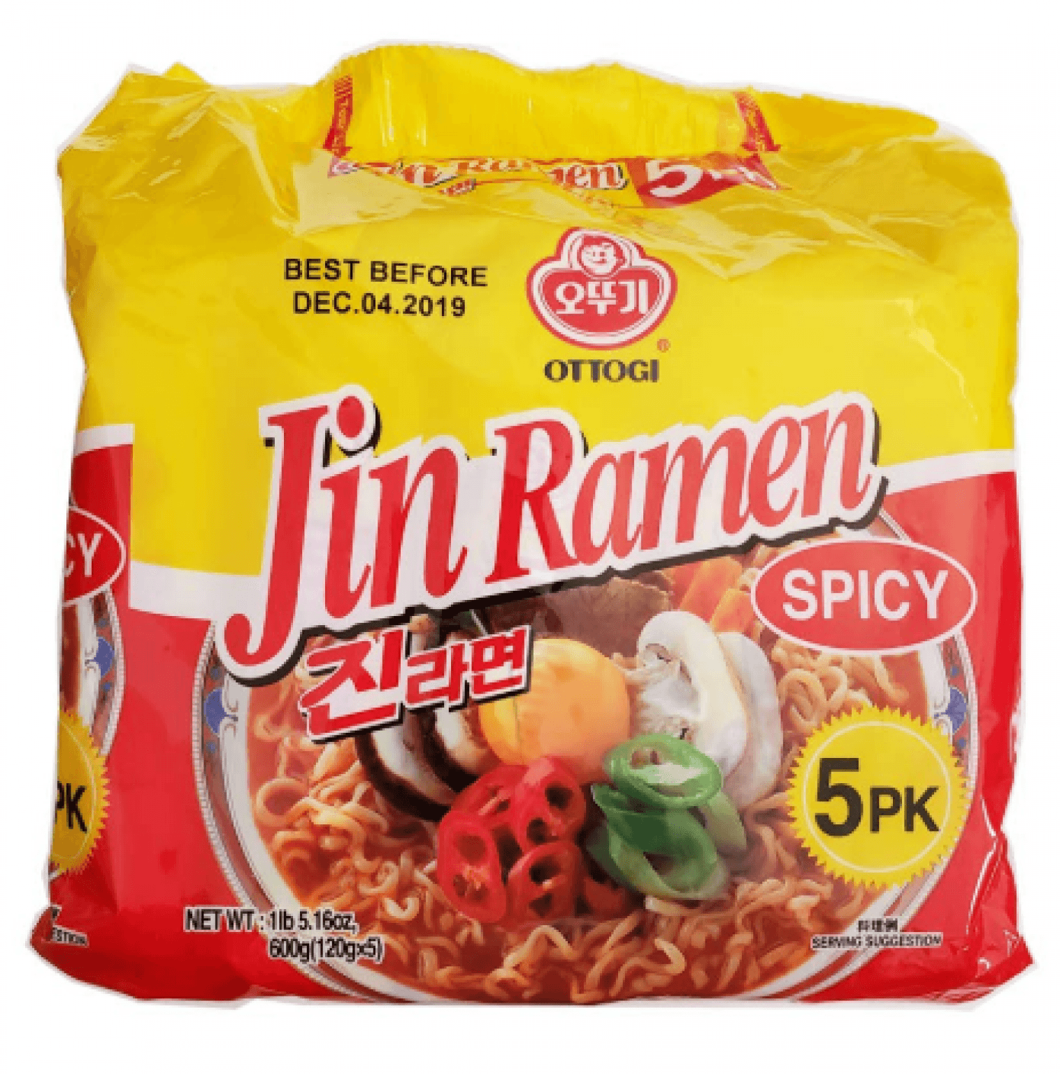 Ot Jin Ramyun Spicy Multi * 120G x 5