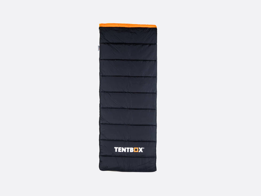 TentBox Sleeping Bag - rolled out and ready to use