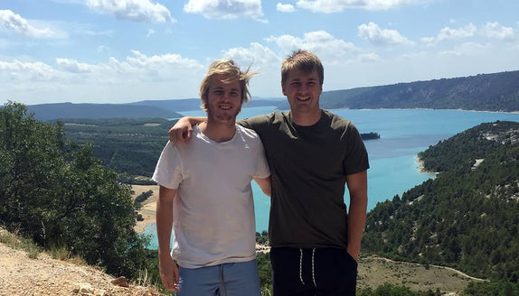 TentBox founders Oliver and Neill on their first camping trip with a roof tent