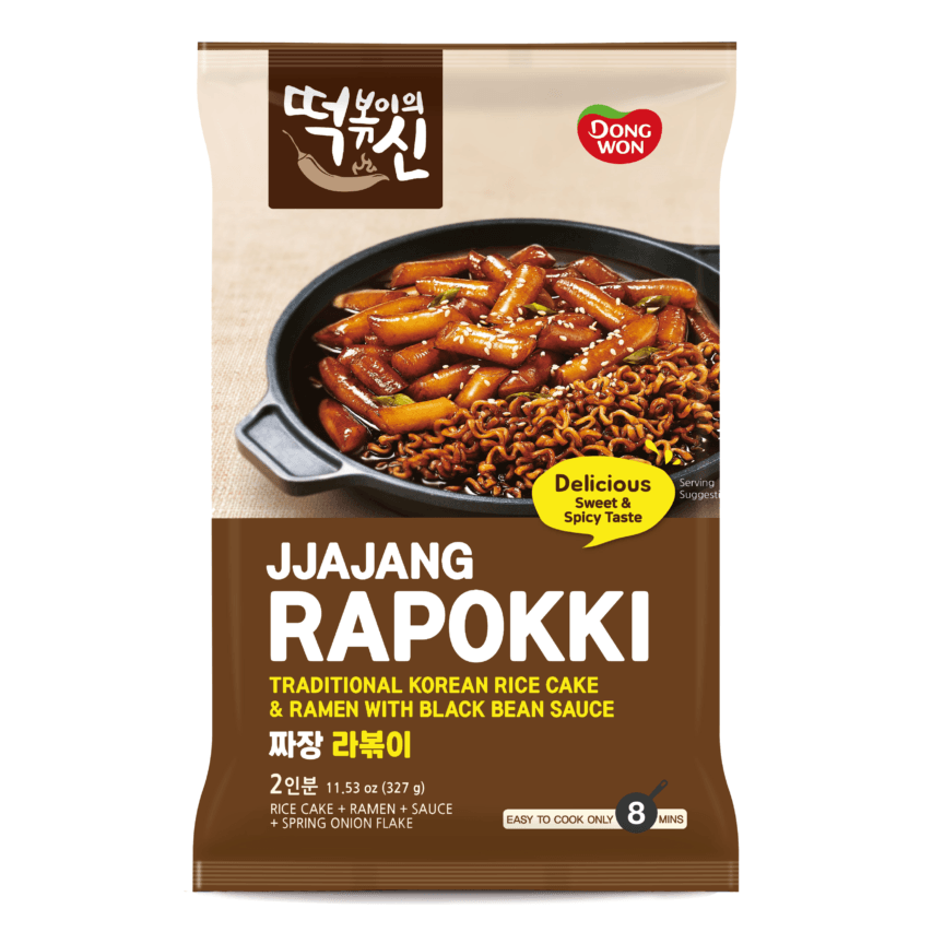 Dong Won Jjajang Rapokki (Fried Rice Cake & Dry Noodle With Black Bean Sauce) * 327G